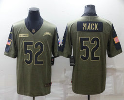 Nike Los Angeles Chargers #52 Khalil Mack 2021 salute to service Authentic stitched NFL jersey