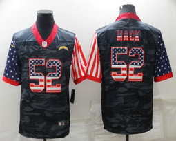 Nike Los Angeles Chargers #52 Khalil Mack Camo flag Authentic stitched NFL jersey