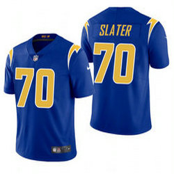 Nike Los Angeles Chargers #70 Rashawn Slater Royal 2021 NFL Draft Vapor Untouchable Authentic Stitched NFL Jersey