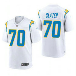 Nike Los Angeles Chargers #70 Rashawn Slater White 2021 NFL Draft Vapor Untouchable Authentic Stitched NFL Jersey