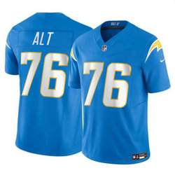 Nike Los Angeles Chargers #76 Joe Alt Light Blue 2024 Draft F.U.S.E Football Jersey