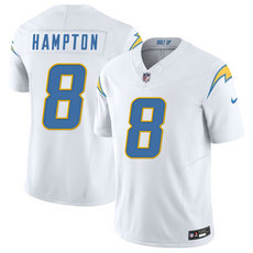 Nike Los Angeles Chargers #8 Omarion Hampton White 2025 Draft Stitched NFL Jersey
