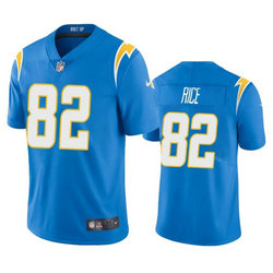 Nike Los Angeles Chargers #82 Brenden Rice Light Blue 2024 Draft Vapor Untouchable Football Jersey
