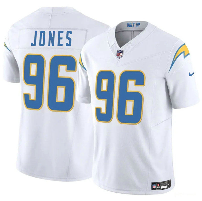 Nike Los Angeles Chargers #96 Naquan Jones White Vapor Untouchable Authentic Stitched NFL Jersey