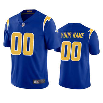 Nike Los Angeles Chargers Customized Powder Royal Vapor Untouchable Authentic Stitched NFL Jerseys