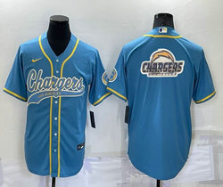 Nike Los Angeles Chargers Light Blue Joint adults Big Logo Authentic Stitched baseball jersey