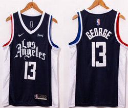 Nike Los Angeles Clippers #13 Paul George 20-21 With City Advertising patch Authentic Stitched NBA jersey