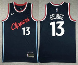 Nike Los Angeles Clippers #13 Paul George 2024-25 Navy Authentic Stitched NBA Jersey