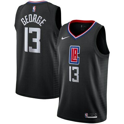 Nike Los Angeles Clippers #13 Paul George Black Authentic Stitched NBA jersey