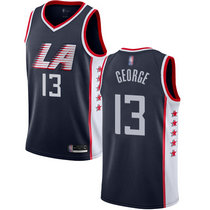 Nike Los Angeles Clippers #13 Paul George Navy Blue Game City Authentic Stitched NBA jersey