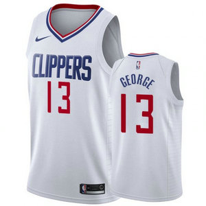 Nike Los Angeles Clippers #13 Paul George White Game Authentic Stitched NBA jersey