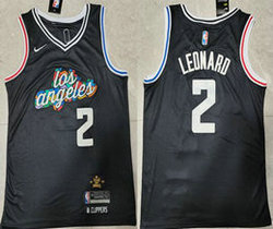 Nike Los Angeles Clippers #2 Kawhi Leonard Black 2022-23 Authentic Stitched NBA jersey