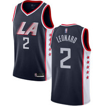Nike Los Angeles Clippers #2 Kawhi Leonard Navy Blue Game City Authentic Stitched NBA jersey