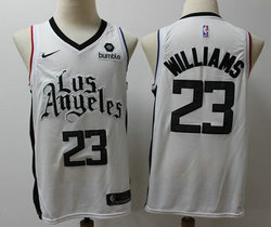 Nike Los Angeles Clippers #23 Lou Williams White Game City Authentic Stitched NBA jersey