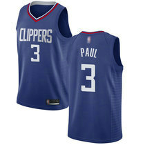 Nike Los Angeles Clippers #3 Chris Paul Blue Game Authentic Stitched NBA jersey