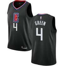 Nike Los Angeles Clippers #4 JaMychal Green Black Game Authentic Stitched NBA jersey