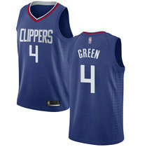 Nike Los Angeles Clippers #4 JaMychal Green Blue Game Authentic Stitched NBA jersey