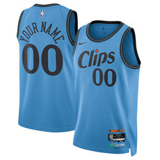 Nike Los Angeles Clippers Active Player Custom Light Blue 2024-25 City Stitched NBA Jersey