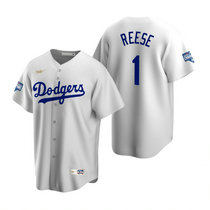 Nike Los Angeles Dodgers #1 Pee Wee White 2020 World Series Champions Cooperstown Collection Jersey