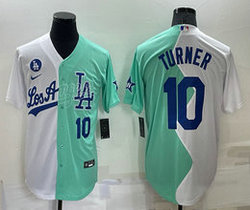 Nike Los Angeles Dodgers #10 Justin Turner 2022 Celebrity Blue #10 number in front Game Stitched MLB Jersey