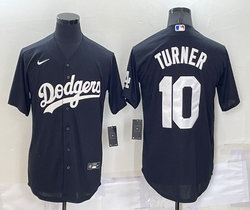 Nike Los Angeles Dodgers #10 Justin Turner Black Inverted Legend Authentic Stitched MLB Jersey