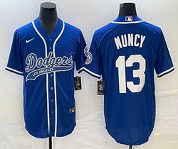 Nike Los Angeles Dodgers #13 Max Muncy Blue Joint Stitched MLB Jersey