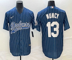 Nike Los Angeles Dodgers #13 Max Muncy Blue White stripe Joint Stitched MLB Jersey