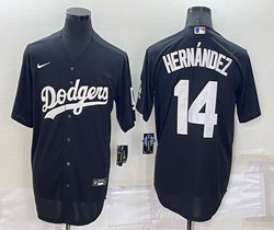 Nike Los Angeles Dodgers #14 Enrique Hernandez Black Inverted Legend Authentic Stitched MLB Jersey