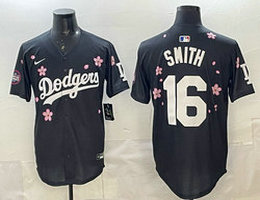 Nike Los Angeles Dodgers #16 Will Smith Black Tokyo Series MLB Jersey