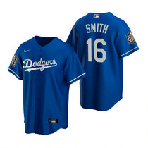 Nike Los Angeles Dodgers #16 Will Smith Blue 2020 World Series Game Authentic Stitched MLB Jersey