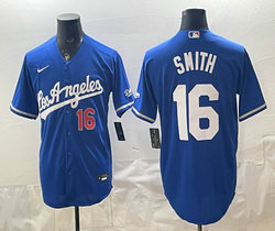 Nike Los Angeles Dodgers #16 Will Smith Blue Los Angeles Front MLB Jersey