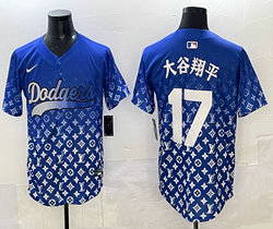 Nike Los Angeles Dodgers #17 大谷翔平 Blue Fashion Stitched Baseball Jersey