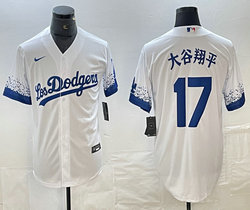 Nike Los Angeles Dodgers #17 大谷翔平 White City Authentic Stitched MLB Jersey