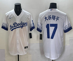 Nike Los Angeles Dodgers #17 大谷翔平 White City Stitched MLB Jersey