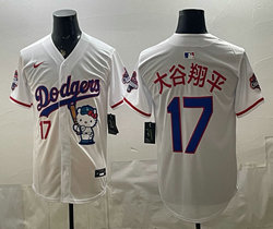 Nike Los Angeles Dodgers #17 大谷翔平 White Hello Kitty Night Jersey