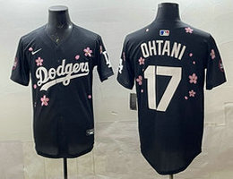 Nike Los Angeles Dodgers #17 Shohei Ohtani Black Tokyo Series MLB Jersey