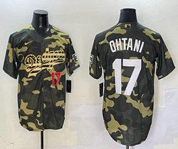 Nike Los Angeles Dodgers #17 Shohei Ohtani Camo Joint Authentic Stitched baseball jersey