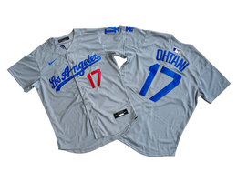 Nike Los Angeles Dodgers #17 Shohei Ohtani Gray los Limited MLB Jersey