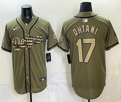Nike Los Angeles Dodgers #17 Shohei Ohtani Olive 2026 Armed Forces Day Baseball Jersey