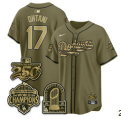 Nike Los Angeles Dodgers #17 Shohei Ohtani Olive 2026 Armed Forces Day MLB Jersey