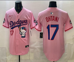 Nike Los Angeles Dodgers #17 Shohei Ohtani Pink Hello Kitty Night Jersey