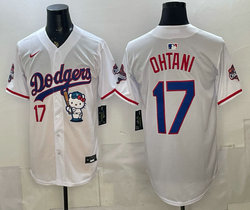 Nike Los Angeles Dodgers #17 Shohei Ohtani White Hello Kitty Night Jersey