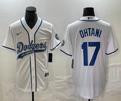Nike Los Angeles Dodgers #17 Shohei Ohtani White Joint Stitched MLB Jersey