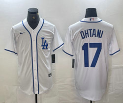 Nike Los Angeles Dodgers #17 Shohei Ohtani White logo Joint Stitched MLB Jersey