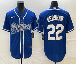 Nike Los Angeles Dodgers #22 Bad Bunny Blue Joint Stitched MLB Jersey