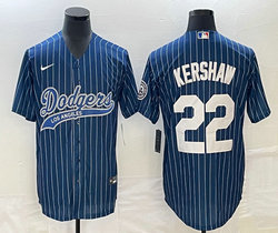Nike Los Angeles Dodgers #22 Bad Bunny Blue White stripe Joint Stitched MLB Jersey