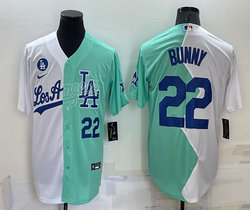 Nike Los Angeles Dodgers #22 Bunny 2022 Celebrity Blue #22 number in front Game Stitched MLB Jersey