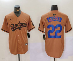 Nike Los Angeles Dodgers #22 Clayton Kershaw Army green Joint Authentic Stitched baseball jersey