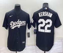 Nike Los Angeles Dodgers #22 Clayton Kershaw Black Inverted Legend Authentic Stitched MLB Jersey