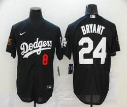 Nike Los Angeles Dodgers #24 Kobe bryant #8 Black Inverted Legend Authentic Stitched MLB jersey